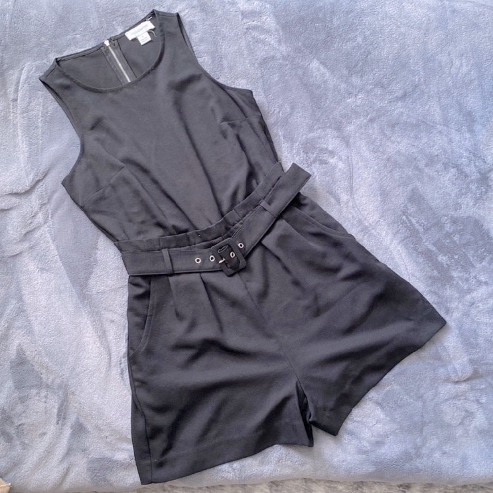 4 FOR $25 - NWOT Black Belted Romper